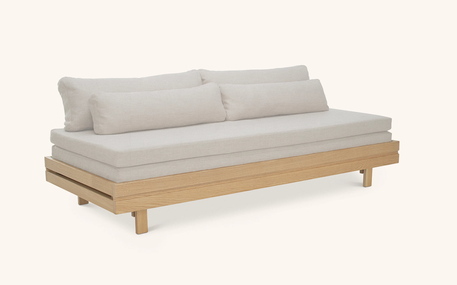 Day&Night sofa bed, oak-natural white, washable