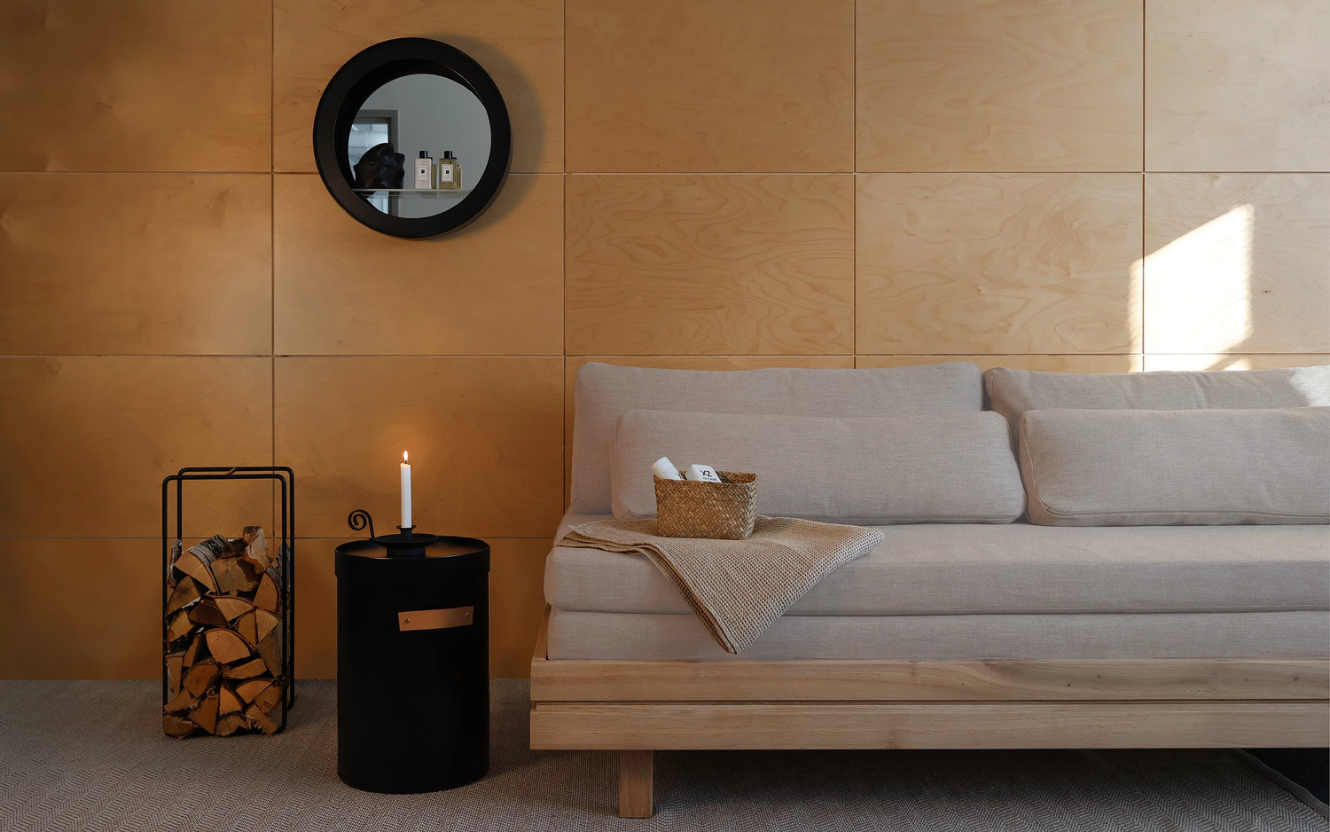 Day&Night sofa bed, oak-beige, washable