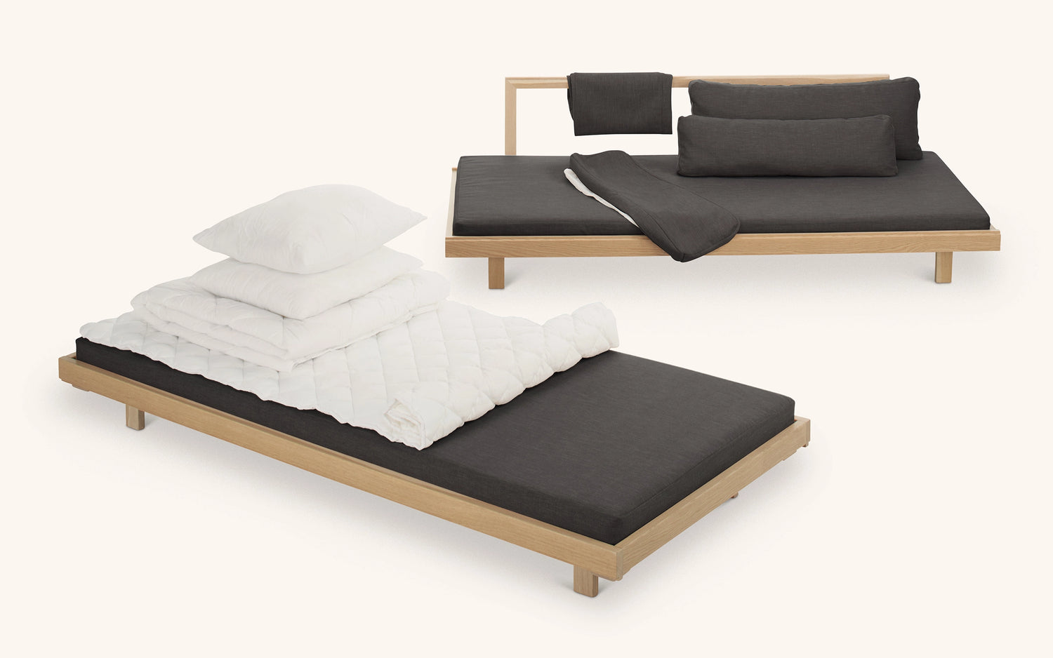 Day&Night sofa bed, oak-grey