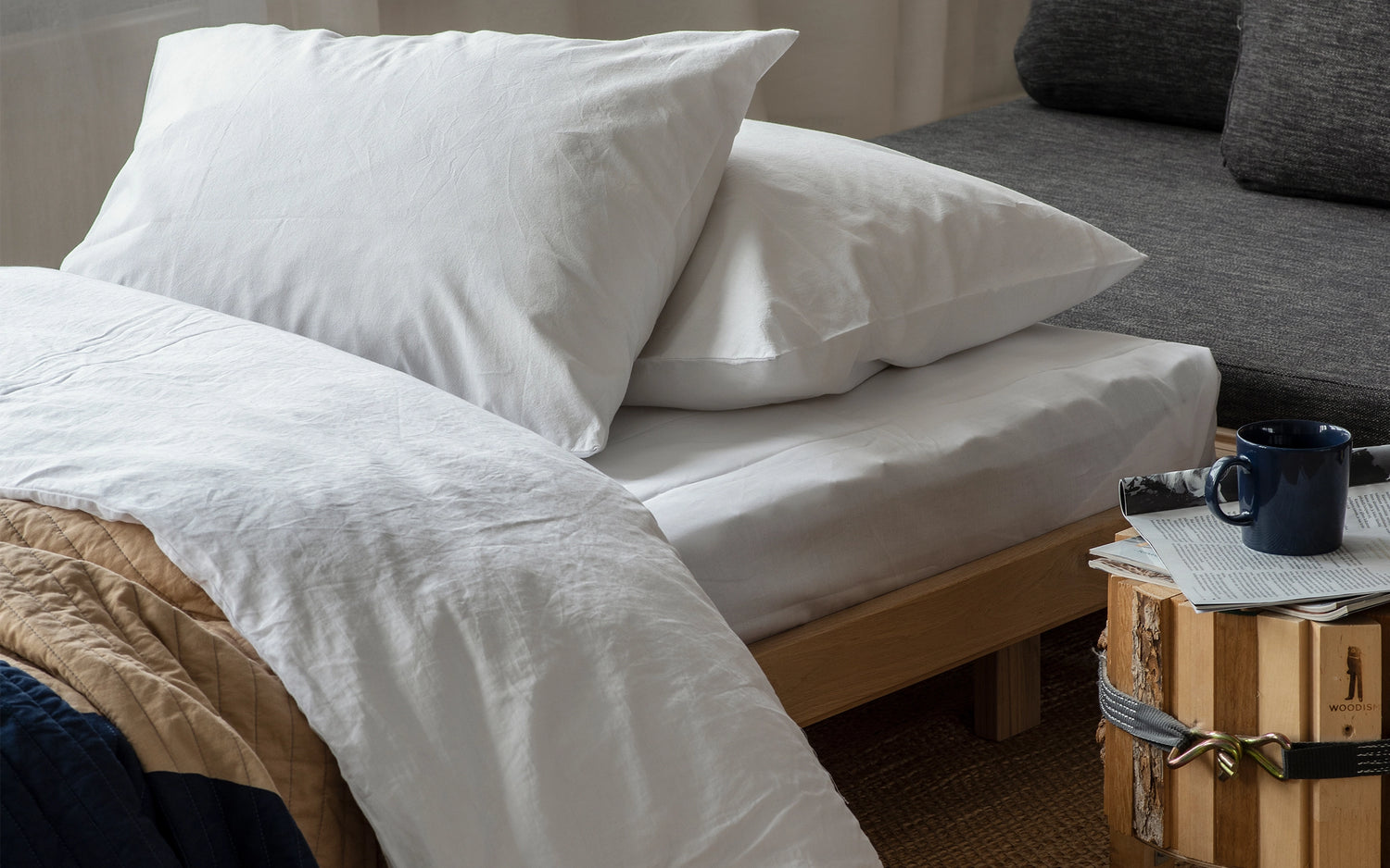 Day&Night sofa bed, oak-grey