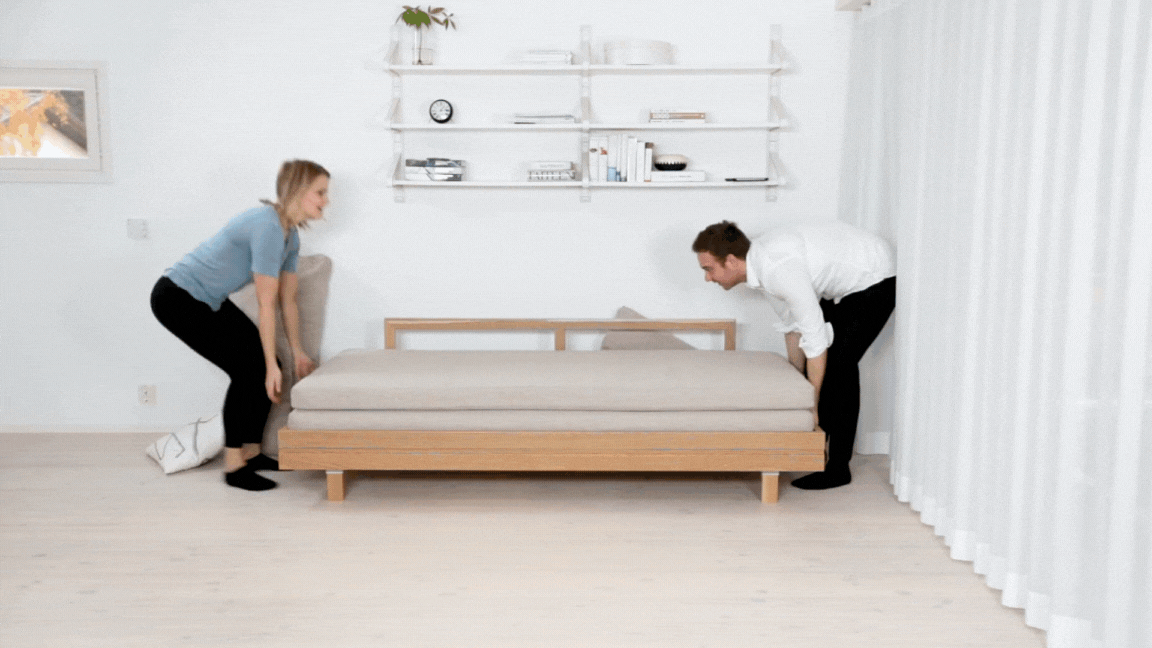 Day&Night sofa bed, oak-grey