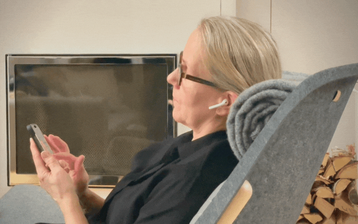 Filtti L -nojatuoli, koivu-harmaa