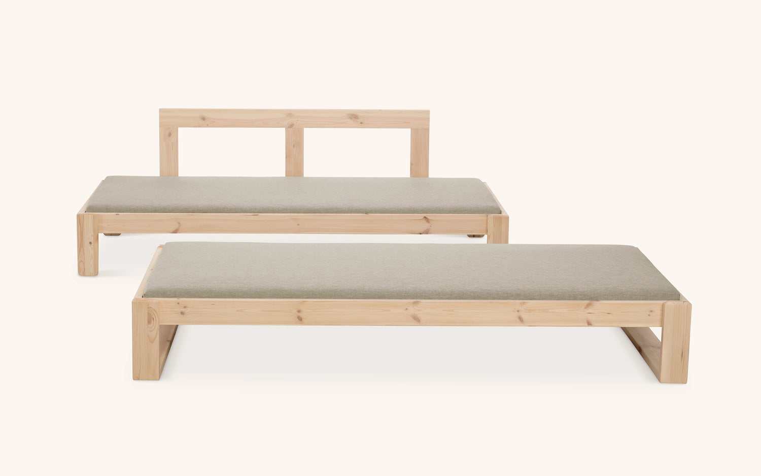 Kaiku -vuodesohva, mänty-beige