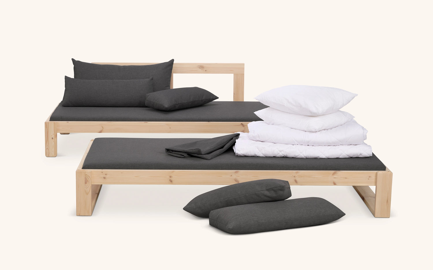 Kaiku sofa bed, pine-grey