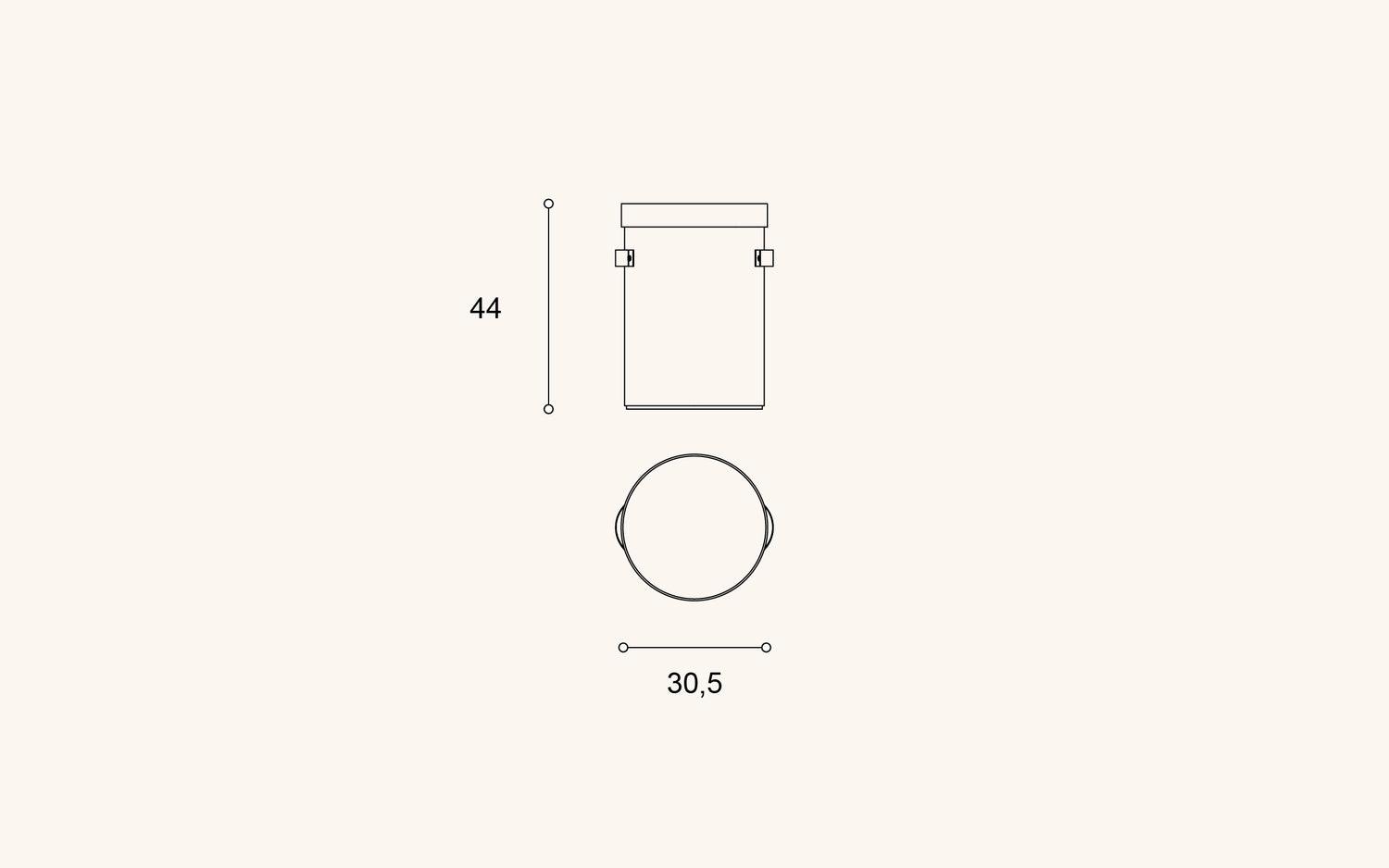 Aski M -sivupöytä, valkoinen puu, säilytystilalla