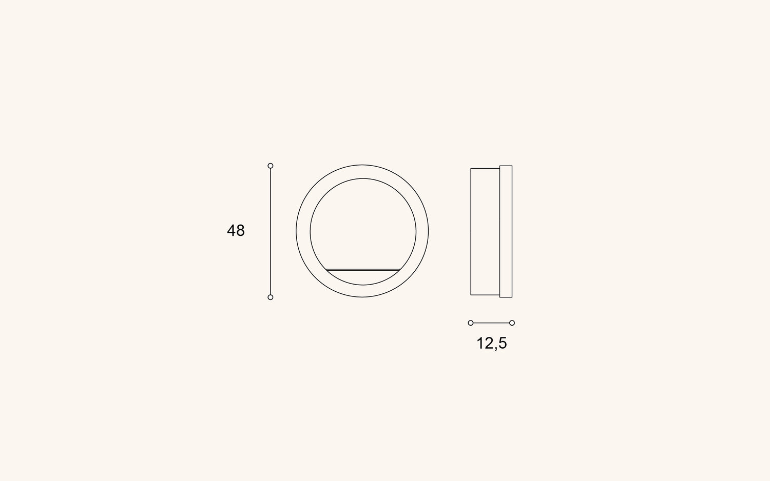 Aski XL mirror, birch