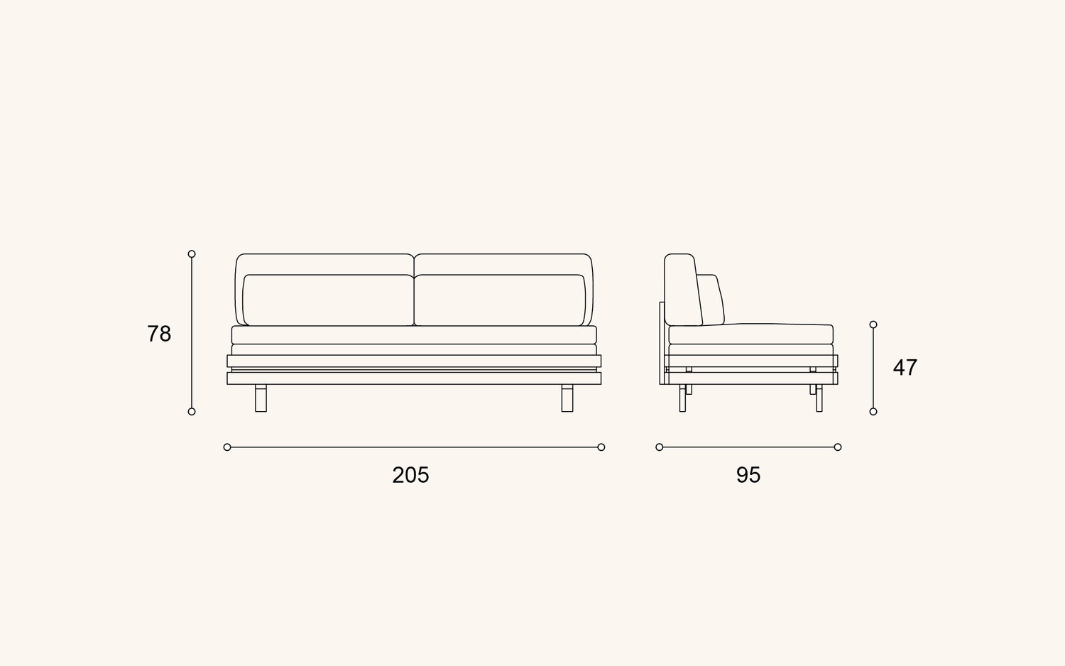 Day&Night -vuodesohva, tammi-tumman harmaa, vesipestävä