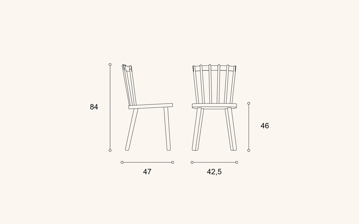 Piena chair, oak
