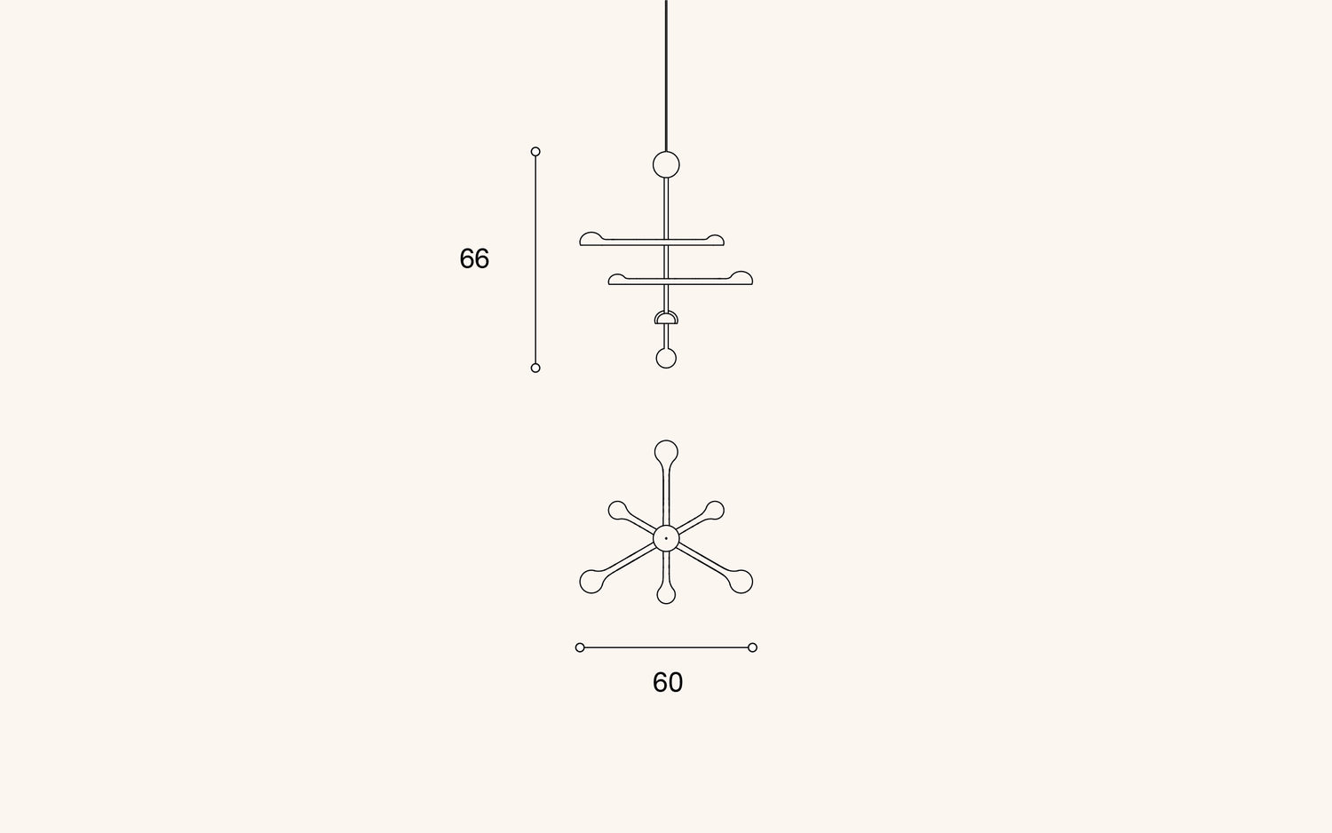 Punnus -riippuvalaisin, musta puu