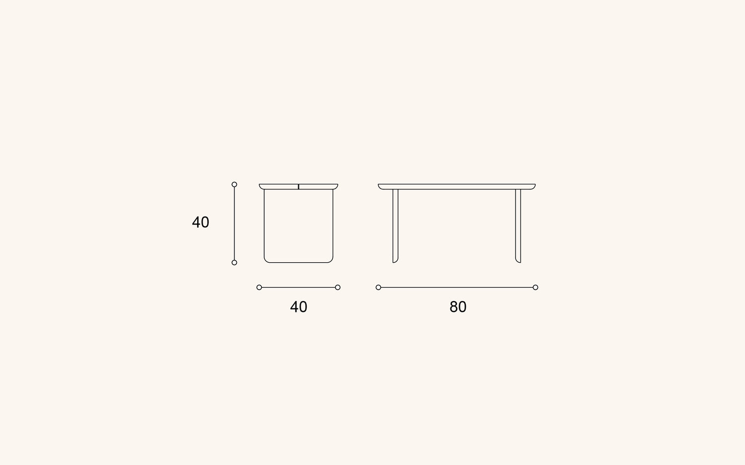 Renki M -sohvapöytä, tammi
