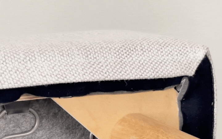 On2 Wood sofa bed, oak-dark grey, washable