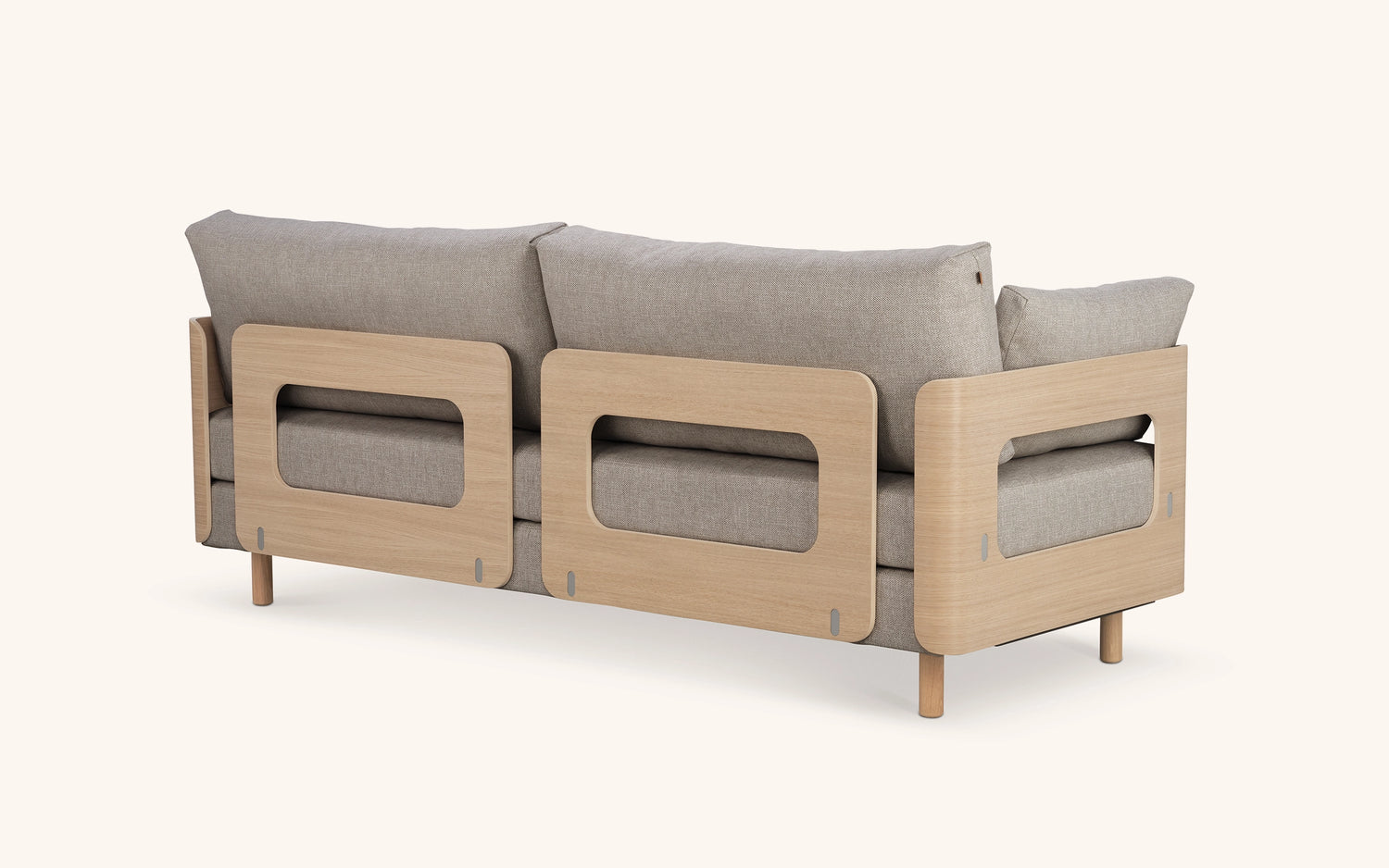 On2 Wood sofa bed, Diamonds 289 beige