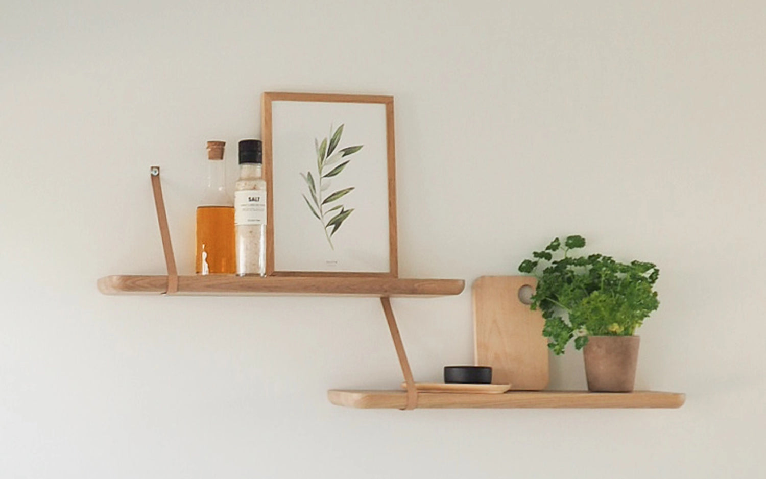 Renki L -hyllysetti 2kpl, tammi