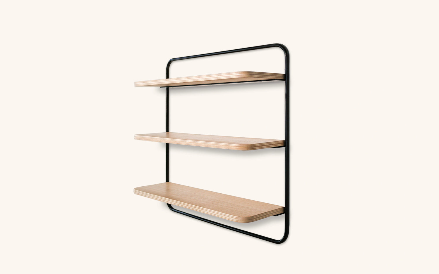 Sopiva -seinähylly, tammi-musta