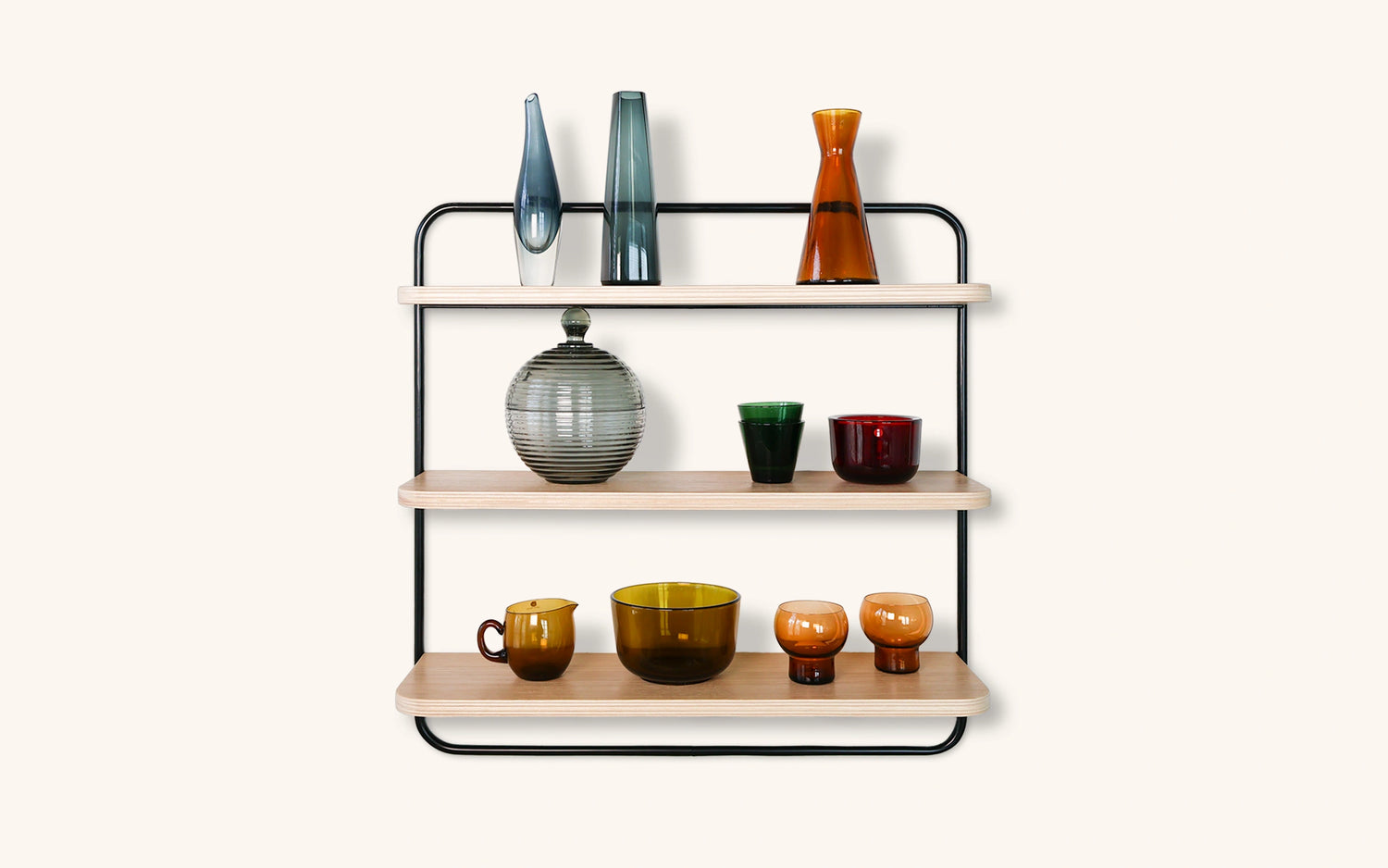 Sopiva wall shelf, oak-black