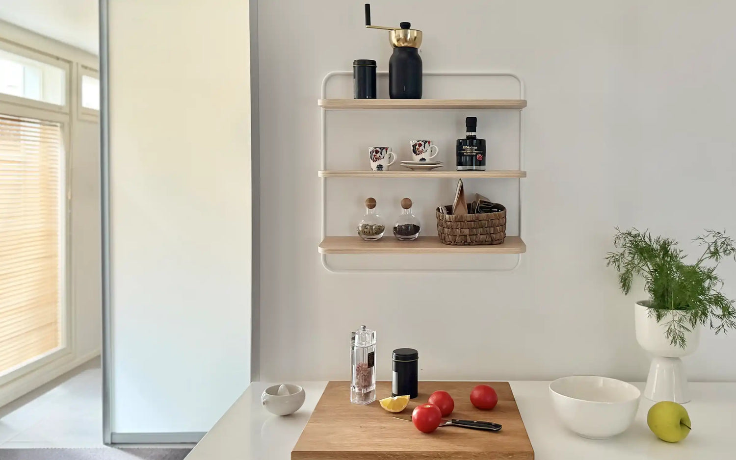 Sopiva wall shelf, oak/white
