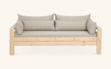 Kaiku sofa bed, pine/ beige