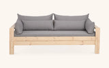 Kaiku sofa bed, pine/ light grey