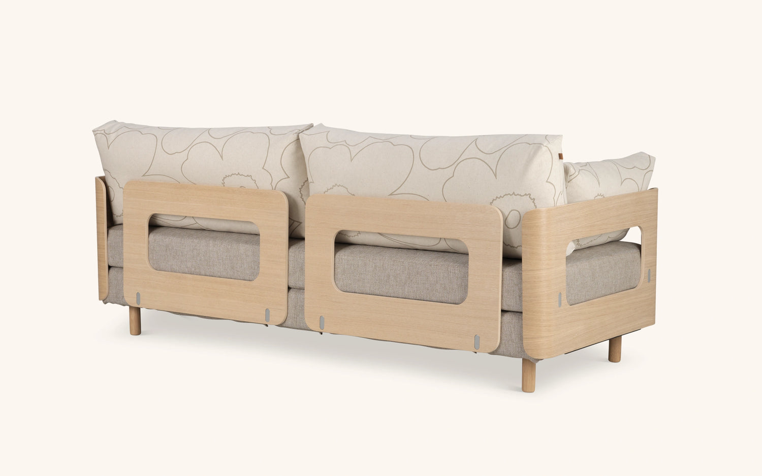 On2 Wood sofa bed, Marimekko Piirto Unikko
