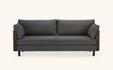 On2 Wood sofa bed, dark oak-grey