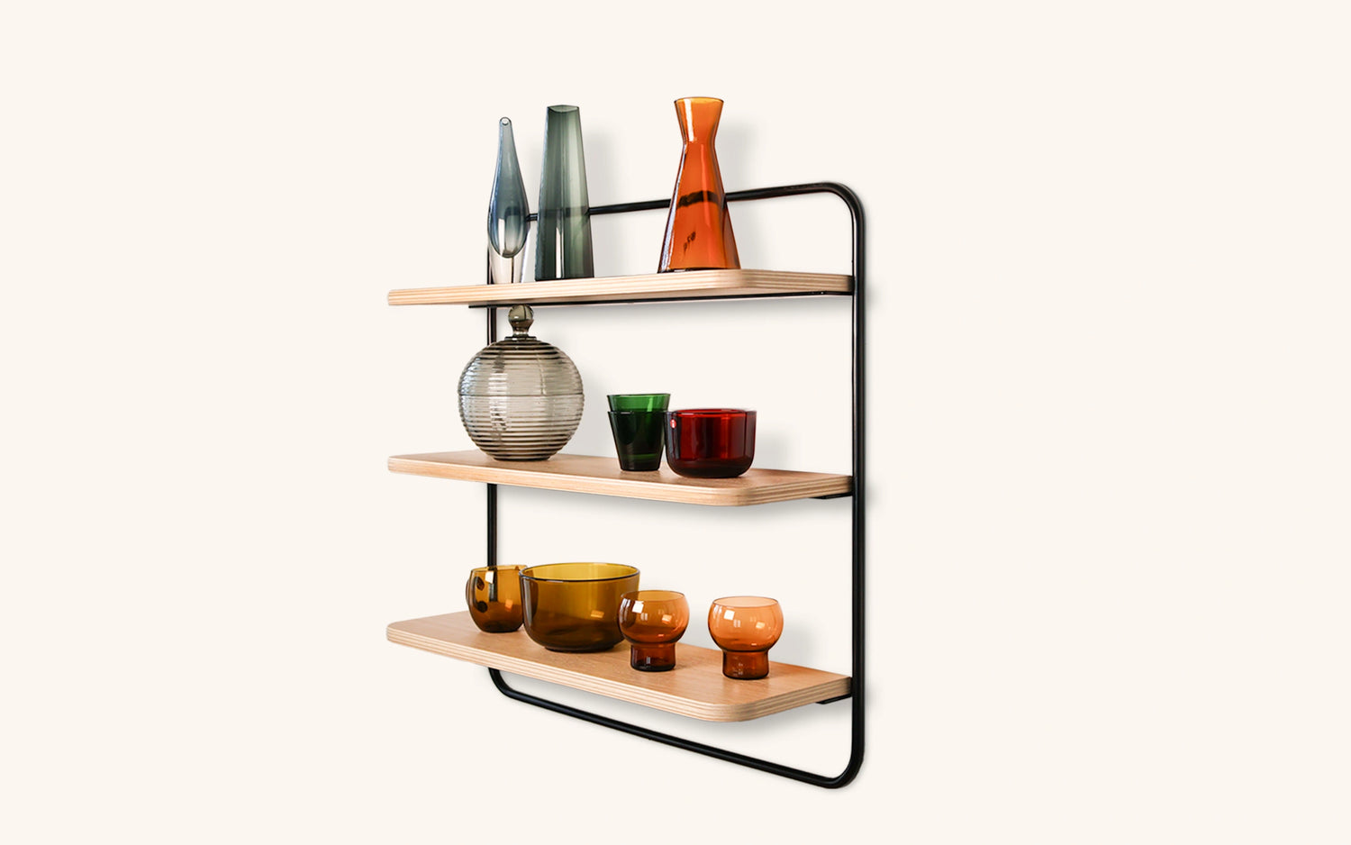 Sopiva wall shelf, oak-black