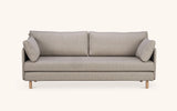 On2 Fabric sofa bed, oak/ beige